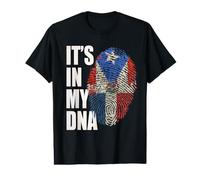 Drapeau Patrimoine ADN dominicain et portoricain T-Shirt Graphique avec Valeur