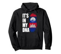 Drapeau Patrimoine du Lao et du Cambodge Mix DNA Sweat à Capuche