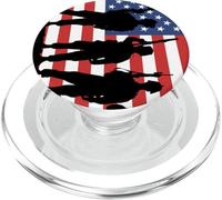 Drapeau Patriotique américain commémoratif et Salut de la fête des Anciens Combattants PopSockets PopGrip pour MagSafe