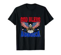 Drapeau Patriotique américain God Bless America 4 Juillet T-Shirt