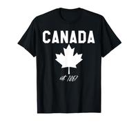 Drapeau Patriotique Canadien Feuille d'érable 1867 rétro Vintage T-Shirt Graphique avec Valeur