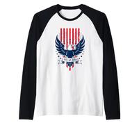 Drapeau Patriotique des États-Unis du 4 Juillet Manche Raglan
