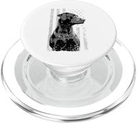 Drapeau Patriotique des États-Unis Labrador Noir Cadeau pour Les propriétaires de Laboratoire PopSockets PopGrip pour MagSafe