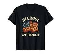 Drapeau patriotique In Crust We Trust Pizza T-Shirt