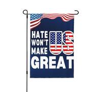 Drapeau patriotique « La haine ne nous rendra pas grands » (30 x 45 cm) - Panneau double face