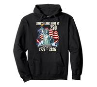 Drapeau Patriotique Liberté 250e Anniversaire Liberté 1776 2026 Sweat à Capuche