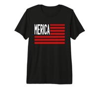 Drapeau Patriotique Merica USA 4 Juillet T-Shirt Haut de Gamme