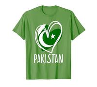 Drapeau patriotique pakistanais mignon cœur pakistanais filles enfants T-Shirt