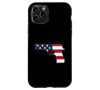 Drapeau Patriotique USA Automatique Pistolet Droit Design Coque pour iPhone 11 Pro