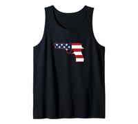 Drapeau Patriotique USA Automatique Pistolet Droit Design Débardeur