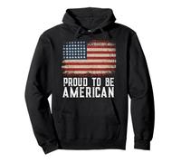 Drapeau Patriotique USA Proud to Be American Citizen Vétéran Sweat à Capuche