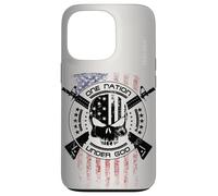 Drapeau Patriotique USA Warrior One Nation Militaire Drapeau Tête de Mort Coque pour iPhone 13 Pro