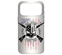Drapeau Patriotique USA Warrior One Nation Militaire Drapeau Tête de Mort Coque pour iPhone 17 Pro Max