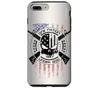 Drapeau Patriotique USA Warrior One Nation Militaire Drapeau Tête de Mort Coque pour iPhone 7 Plus/8 Plus