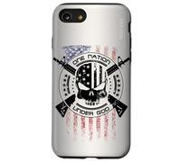 Drapeau Patriotique USA Warrior One Nation Militaire Drapeau Tête de Mort Coque pour iPhone SE (2020) / 7/8