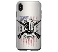 Drapeau Patriotique USA Warrior One Nation Militaire Drapeau Tête de Mort Coque pour iPhone XS Max