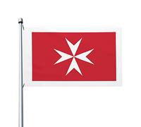 Drapeau Pavillon Civil De Malte Œillets En Laiton Dans Drapeau Pirate Décoration Drapeaux Pour Patio Decor Four Seasons 3X5Ft