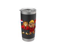 Drapeau Pays-Bas Canada Racines néerlandaises canadien Gobelet isotherme en acier inoxydable double paroi