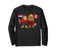 Drapeau Pays-Bas Canada Racines néerlandaises Canadien Manche Longue