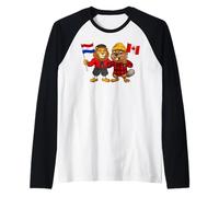 Drapeau Pays-Bas Canada Racines néerlandaises Canadien Manche Raglan