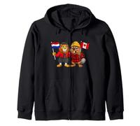 Drapeau Pays-Bas Canada Racines néerlandaises Canadien Sweat à Capuche