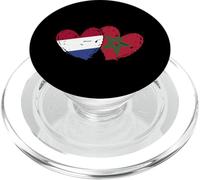 Drapeau Pays-Bas Maroc Cœurs Pays-Bas Amitié Marocain PopSockets PopGrip pour MagSafe