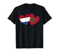 Drapeau Pays-Bas Maroc Cœurs Pays-Bas Amitié Marocain T-Shirt