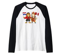 Drapeau Pays-Bas Pérou Racines néerlandaises Fier péruvien Manche Raglan