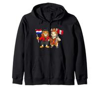 Drapeau Pays-Bas Pérou Racines néerlandaises Fier péruvien Sweat à Capuche