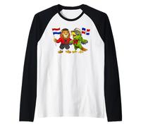 Drapeau Pays-Bas République Dominicaine Racines néerlandaise Manche Raglan