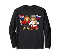 Drapeau Pays-Bas Russie Racines néerlandaises Fier Russe Manche Longue