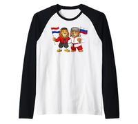 Drapeau Pays-Bas Russie Racines néerlandaises Fier Russe Manche Raglan