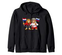 Drapeau Pays-Bas Russie Racines néerlandaises Fier Russe Sweat à Capuche