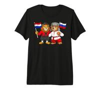 Drapeau Pays-Bas Russie Racines néerlandaises Fier Russe T-Shirt Haut de Gamme