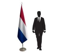 Drapeau Pays-Bas sur pied - Mât solide et socle stable pour Ambassades, Bureaux, Réunions Officielles et Événements Diplomatiques. Code CN2-NL-L