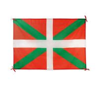 Drapeau Pays Basque - Euskadi. Drapeau Ikurriña en polyester doux et résistant avec sangles de réglage.
