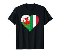 Drapeau Pays de Galles Italie du Fier Gallois Italien Expat T-Shirt