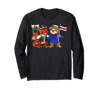 Drapeau Pays Galles Costa Rica Racines galloises costaricien Manche Longue