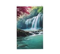 Drapeau paysage naturel cascade 9,6 x 1,5 m Drapeau de jardin vertical double face Bannière de vacances saisonnières avec œillets en laiton Toile de fond photo Drapeau de cour pour extérieur et