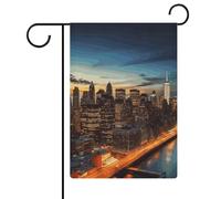 Drapeau Paysages De La Ville De New York Drapeaux De Jardin Inaltérable Bannière Résistant Polyester Pour Extérieur Intérieure 30X45Cm