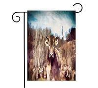 Drapeau Peinture De Cornes, Grandes Vaches Non Marquées, Troupeau Rural, Agriculture, Noir, Contre Les Animaux, Faune, Huile Lavable Décoratif Drapeaux, Pour Les Défilés, D'Intérieur, 30x45cm