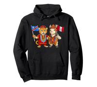 Drapeau Pérou République démocratique du Congo Racines Sweat à Capuche
