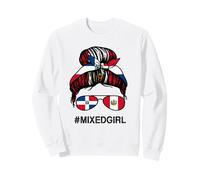 Drapeau Pérou République Dominicaine Pérou Dominicaine Chignon désordonné Sweatshirt