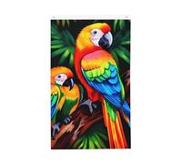 Drapeau perroquet coloré de 9,6 x 1,5 m, drapeau de jardin vertical double face pour extérieur, cour, maison, bannière amusante pour décoration de maison, drapeaux de jardin à suspendre au mur