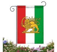 Drapeau persan 45,7 x 30,5 cm résistant aux UV Drapeau Pahlavi Bannière murale pour jardin, cour, patio, porche, balcon, pelouse, maison, vacances, fête