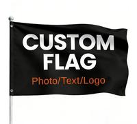 Drapeau Personnalisable Bannière, Faites Votre Propre Drapeau, pour la décoration de jardin extérieur, Ajoutez Votre Propre Logo/Image/Texte(Impression recto verso - tissu tricouche,2x3FT (60x90cm))