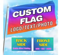 Drapeau personnalisé 15,7 x 2,4 m double face pour extérieur intérieur ou extérieur personnalisé, créez votre propre photo texte logo décoration cadeau de fête