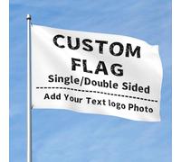 Drapeau Personnalisé & Bannière Personnalisé - Faites Votre Propre Drapeau/Bannière Personnalisés, Ajoutez Votre Logo/Texte/Photo pour la décoration de jardin extérieur - 4x6 Ft - Double Face