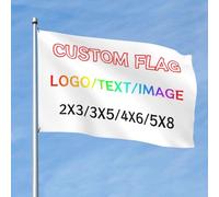 Drapeau Personnalisé & Bannière Personnalisé - Faites Votre Propre Drapeau/Bannière Personnalisés, Ajoutez Votre Logo/Texte/Photo pour la décoration de jardin extérieur - 4x6 Ft - Double Face