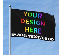 Drapeau Personnalisé & Bannière Personnalisé - Faites Votre Propre Drapeau/Bannière Personnalisés, Ajoutez Votre Logo/Texte/Photo pour la décoration de jardin extérieur - 2x3 Ft - Simple Face